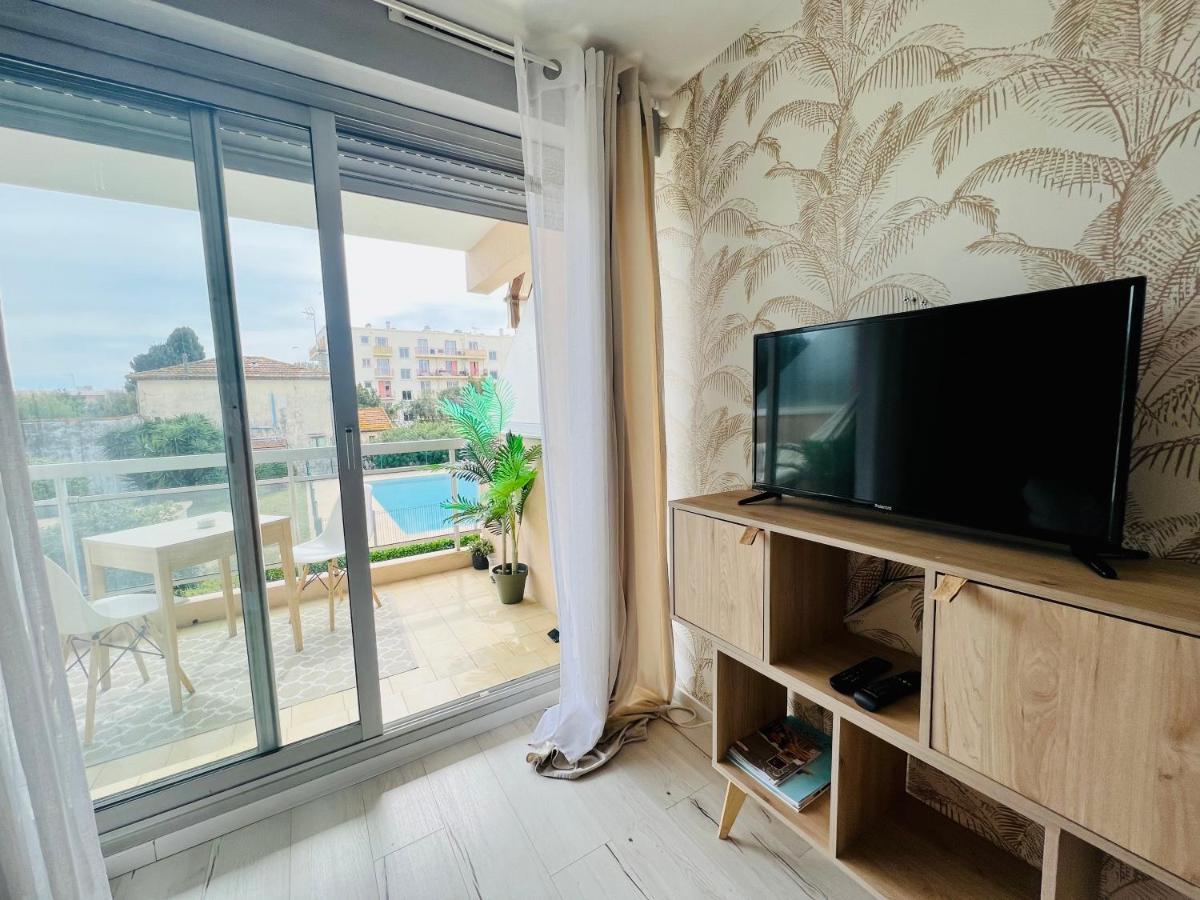 Les Palmiers - Appartement Avec Piscine Proche Plages - Wifi Et Clim Антиб Экстерьер фото