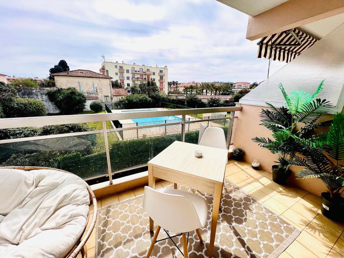 Les Palmiers - Appartement Avec Piscine Proche Plages - Wifi Et Clim Антиб Экстерьер фото