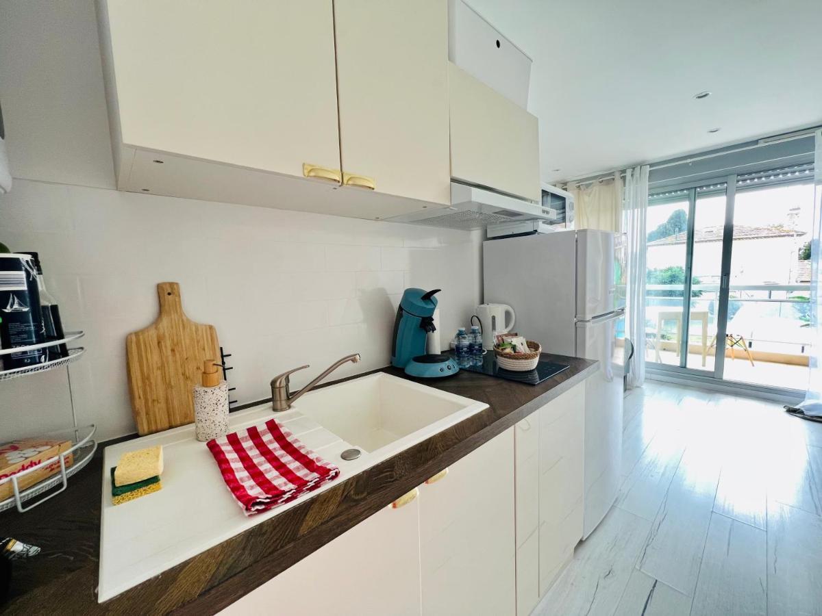 Les Palmiers - Appartement Avec Piscine Proche Plages - Wifi Et Clim Антиб Экстерьер фото
